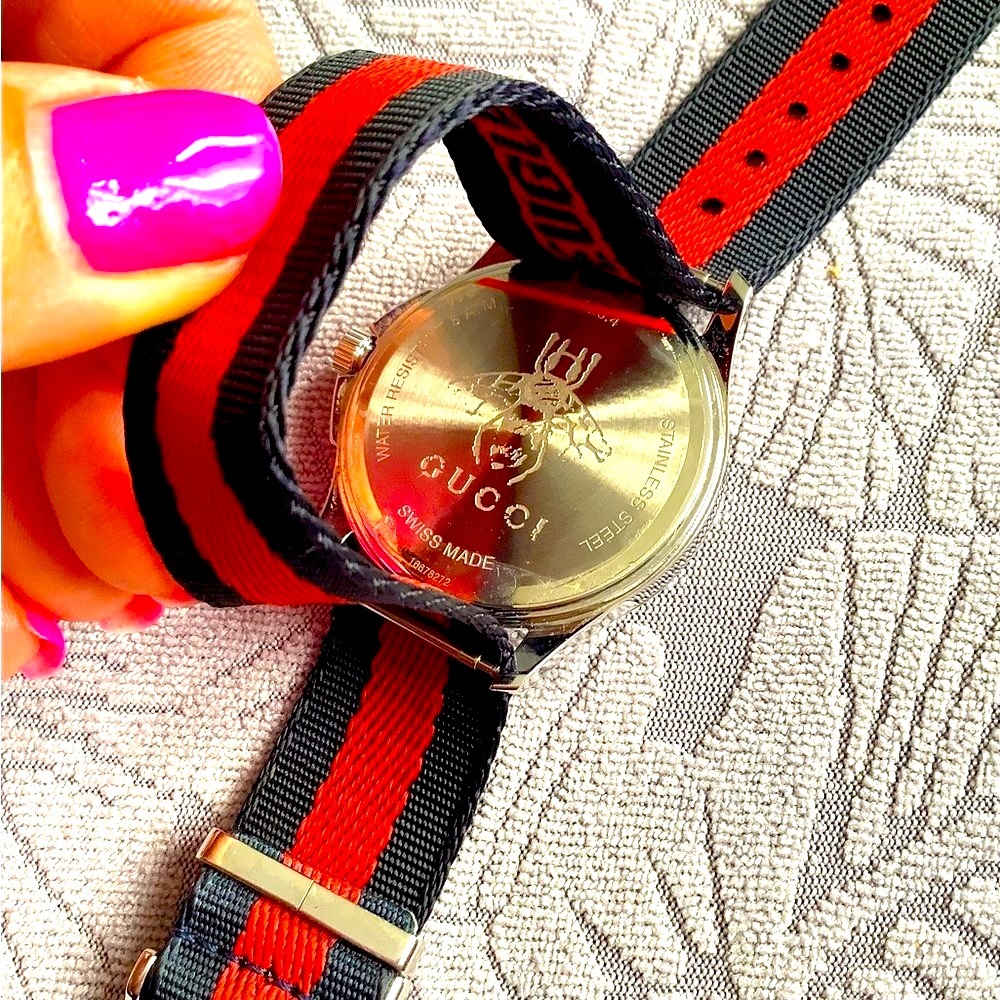 Gucci Tiger🐯Watch Le Marche Des Merveilles Nylon Strap 🔥🔥🔥 - Picture 11 of 12